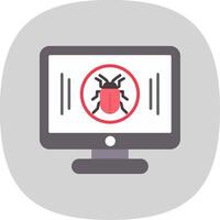 Malware Flat Curve Icon vector