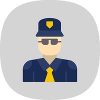 Police Flat Curve Icon vector