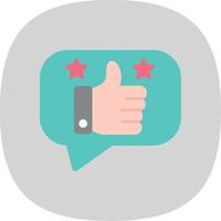 Reviews Flat Curve Icon vector