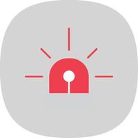 Siren Flat Curve Icon vector