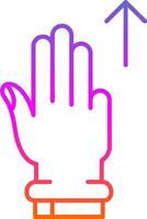Three Fingers Up Line Gradient Icon vector