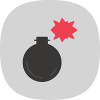 Bomb Flat Curve Icon vector