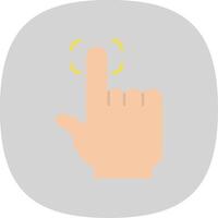 Finger Print Flat Curve Icon vector