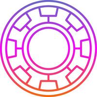 Chip Line Gradient Icon vector