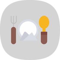Cutlery Flat Curve Icon vector