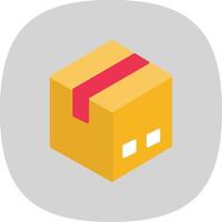 Delivery Box Flat Curve Icon vector