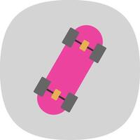 Skates Flat Curve Icon vector