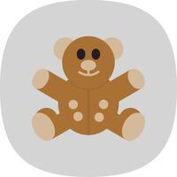 Bear Flat Curve Icon vector