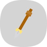 Spear Flat Curve Icon vector
