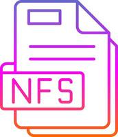 Nfs Line Gradient Icon vector