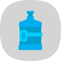 Water Flask Flat Curve Icon vector