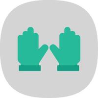Gloves Flat Curve Icon vector
