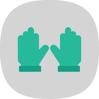 Gloves Flat Curve Icon vector