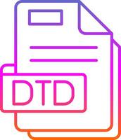 Dtd Line Gradient Icon vector