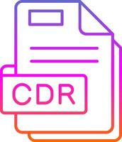 Cdr Line Gradient Icon vector