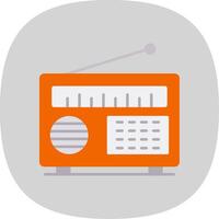 Radio Flat Curve Icon vector