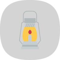 Gas Lamp Flat Curve Icon vector