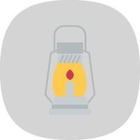 Gas Lamp Flat Curve Icon vector