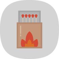 Matches Flat Curve Icon vector