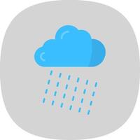 Rainy Flat Curve Icon vector