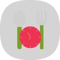 Fasting Flat Curve Icon vector