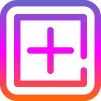 Add square Line Gradient Icon vector
