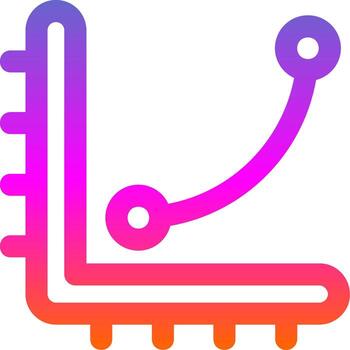 Curves levels graph Line Gradient Icon vector