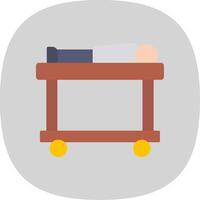 Dead body Flat Curve Icon vector