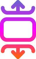 Carousel vertical Line Gradient Icon vector