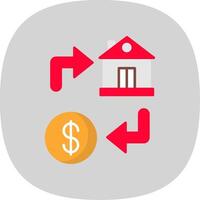 Property Exchange Flat Curve Icon vector