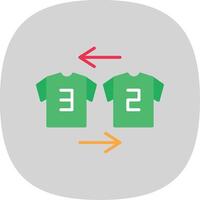 Substitution Flat Curve Icon vector