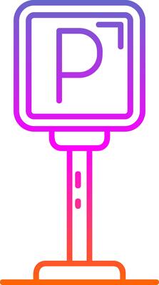 Parking Line Gradient Icon
