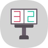 Scoreboard Flat Curve Icon vector