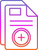 Add Line Gradient Icon vector