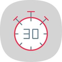 Half Time Flat Curve Icon vector