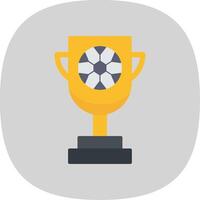 Trophy Flat Curve Icon vector