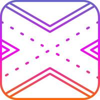 Runway Line Gradient Icon vector