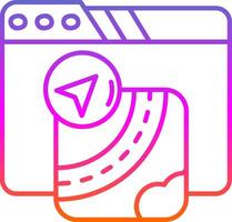 Gpu Line Gradient Icon vector
