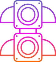 Traffic light Line Gradient Icon vector
