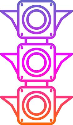 Traffic light Line Gradient Icon