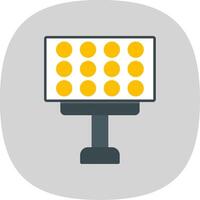 Stadium Lights Flat Curve Icon vector