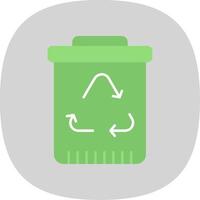 Recycling Flat Curve Icon vector