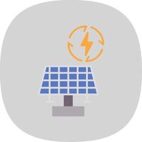 Renewable Energy Flat Curve Icon vector