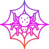 Spider web Line Gradient Icon vector