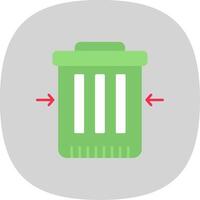 Waste Reduction Flat Curve Icon vector