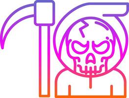 Death Line Gradient Icon vector