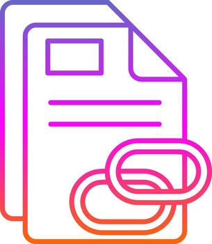 icono de degradado de línea de enlace vector