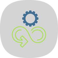 Responsible Consumption Flat Curve Icon vector