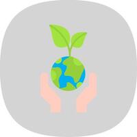 Sustainable Development Flat Curve Icon vector