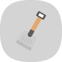 Shovel Flat Curve Icon vector